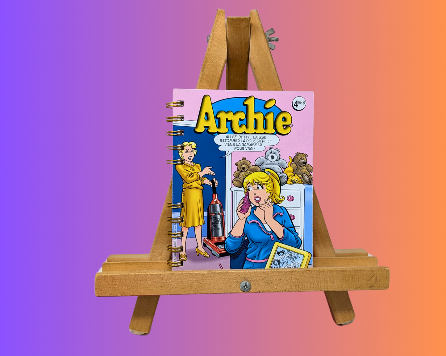 Carnet de bandes dessinées Archie fait main et recyclé