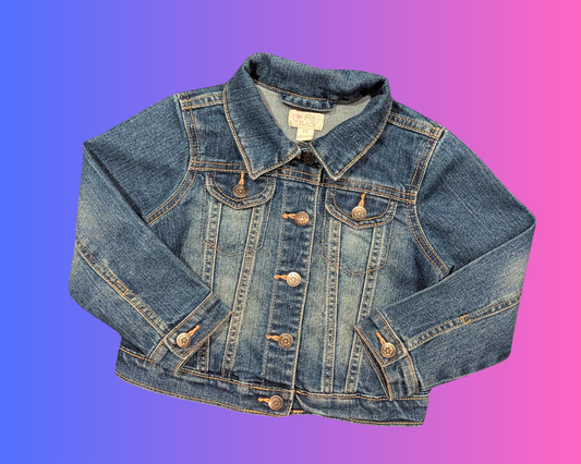 Handmade, Upcycled The Nightmare Before Christmas Denim Jacket Size 3 Years Old