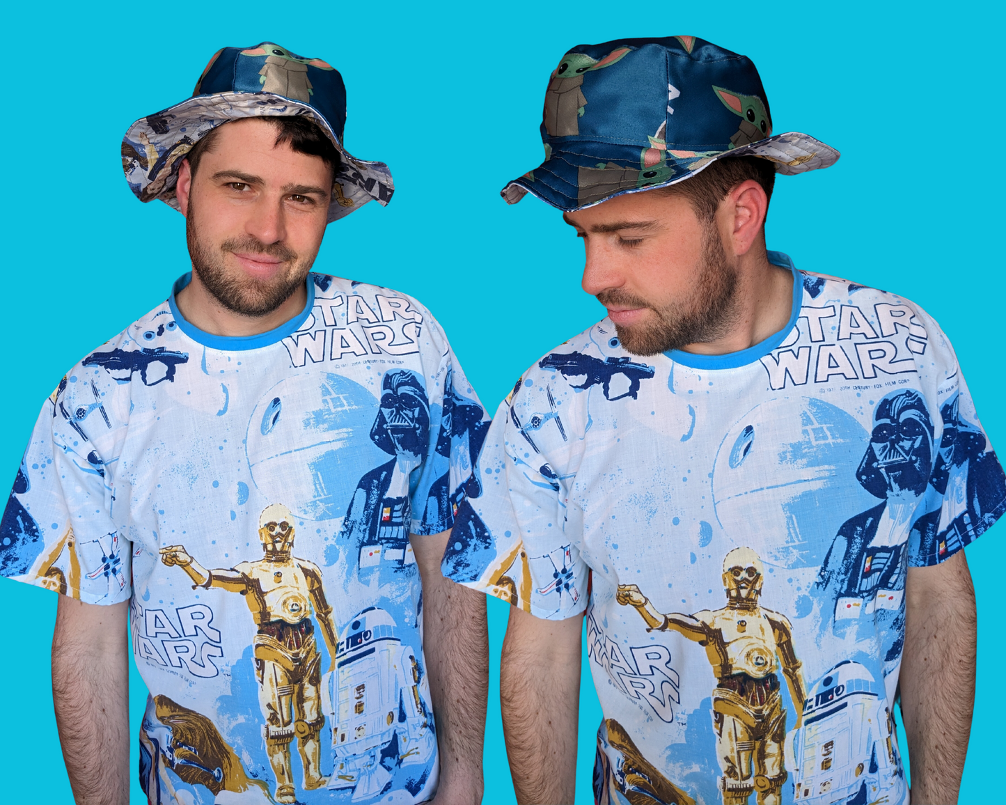 Chapeaux de seau fabriqués sur commande fabriqués à partir de tissus vintage et de chutes de draps pour adolescents/adultes