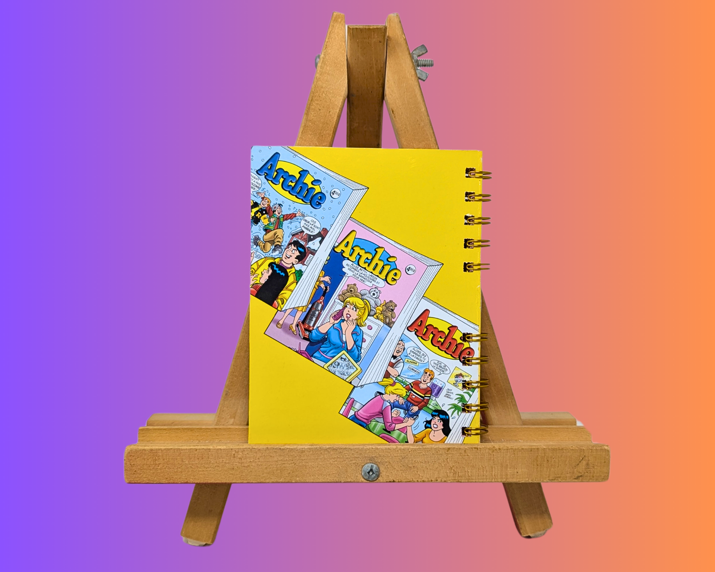 Carnet de bandes dessinées Archie fait main et recyclé