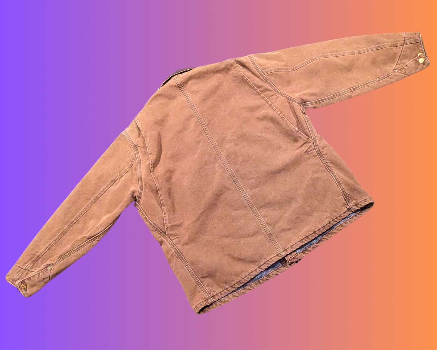 Vintage 1990's Brown Denim Carhartt Jacket Size XL