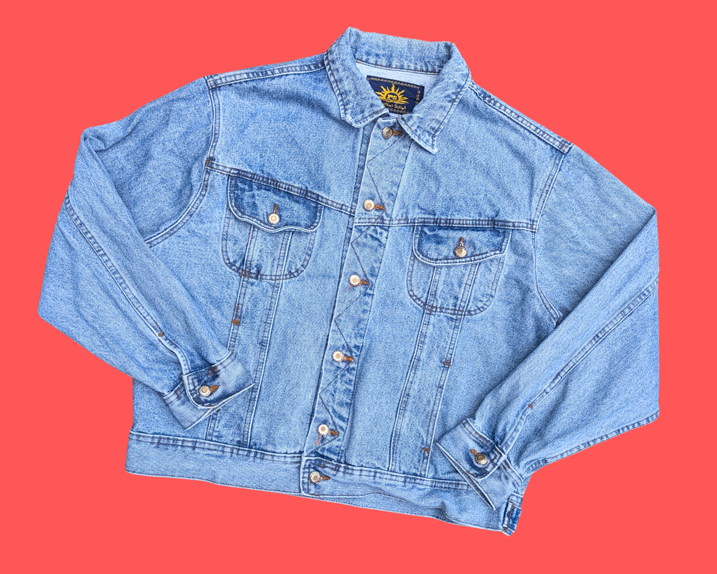 Veste en jean Slipknot faite à la main et recyclée, taille M