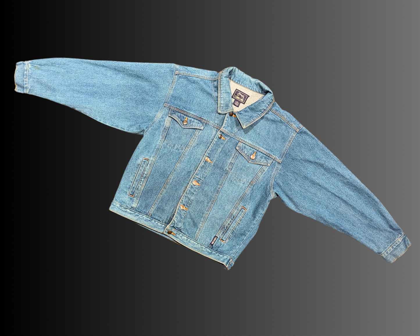 Handmade, Upcycled Elvis Denim Jacket Size M