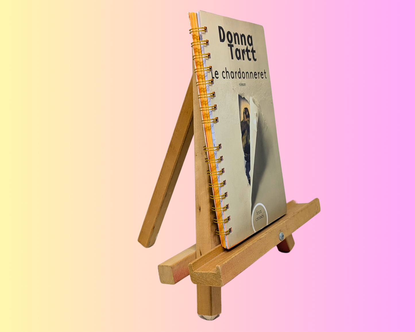 Handmade and Upcycled Le Chardonneret Novel by Donna Tartt Notebook