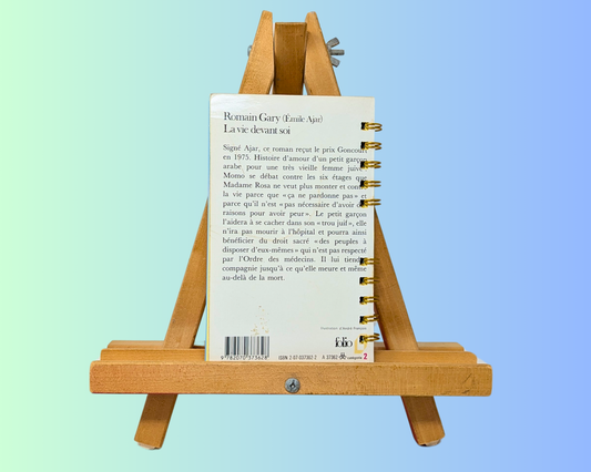 Carnet fait main et recyclé du roman La Vie Devant Soi de Romain Gary (Emile Ajar)