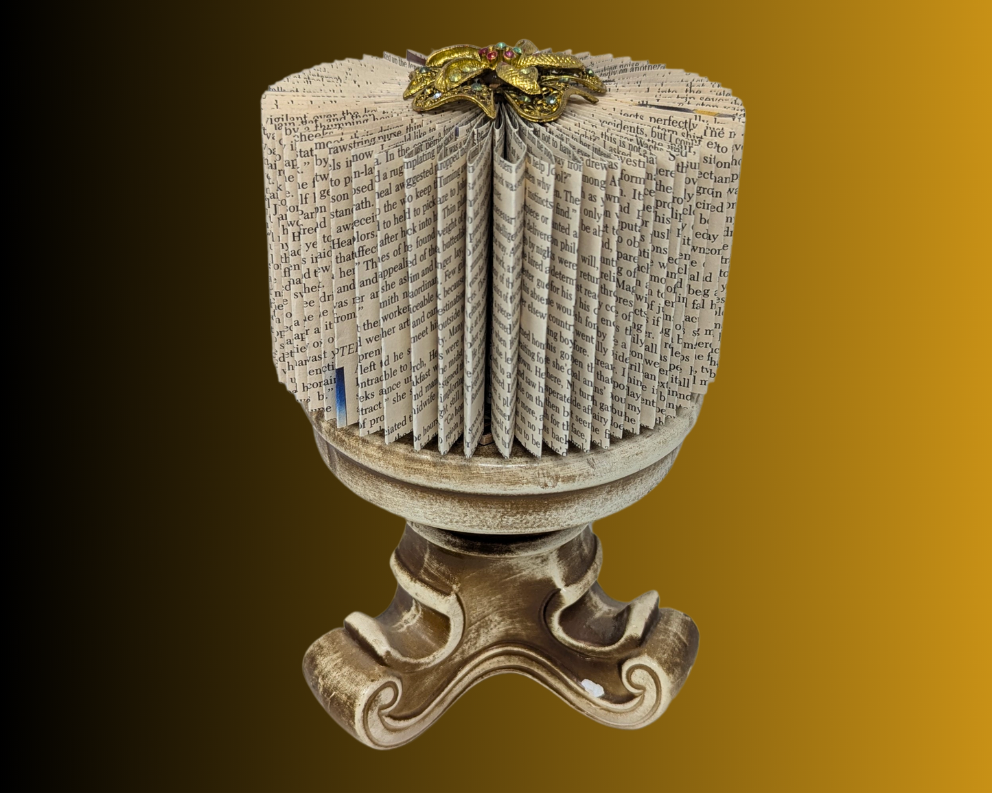 Handmade and Upcycled Book Folding Art Sculpture