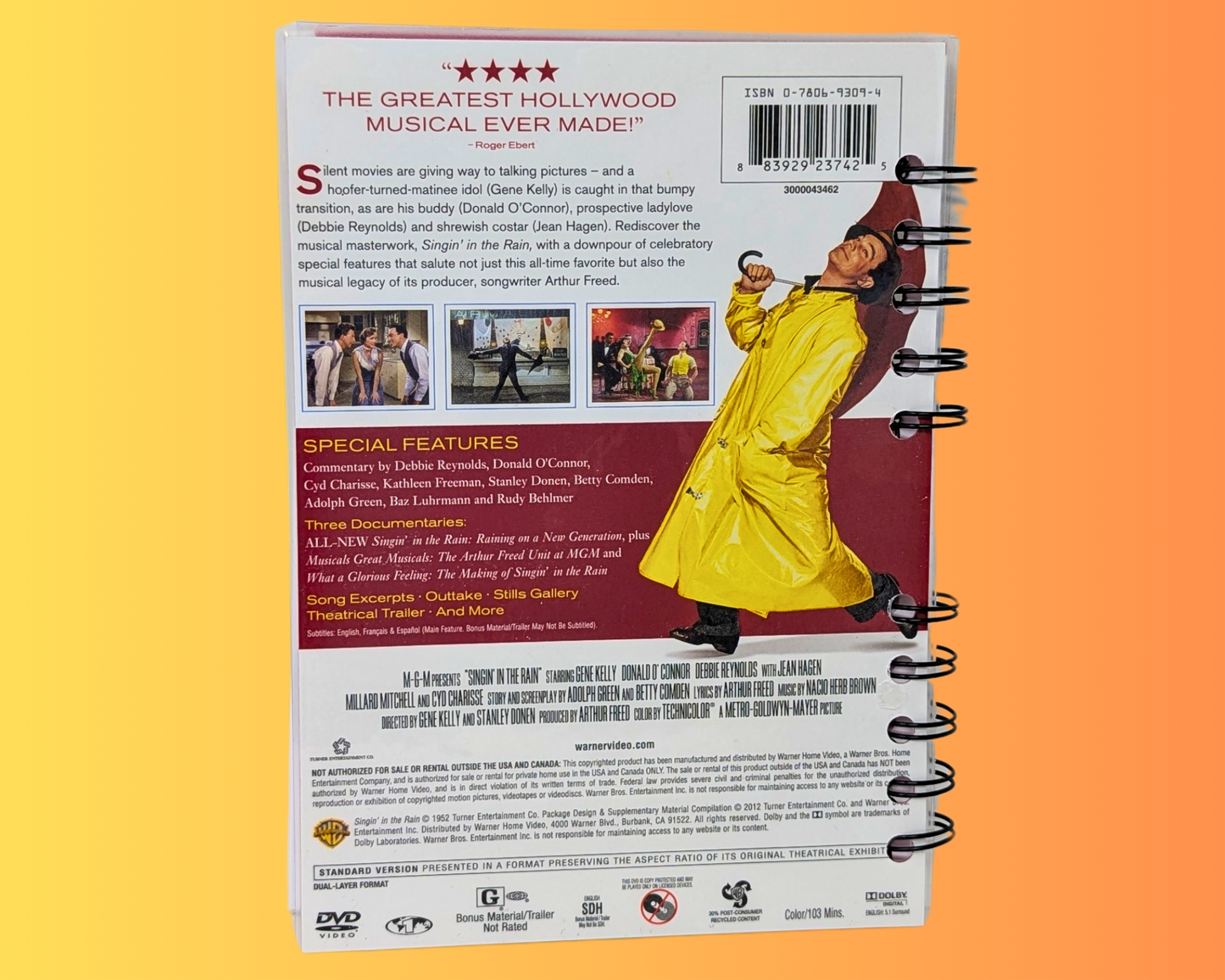 Carnet de notes du film DVD Chantons sous la pluie