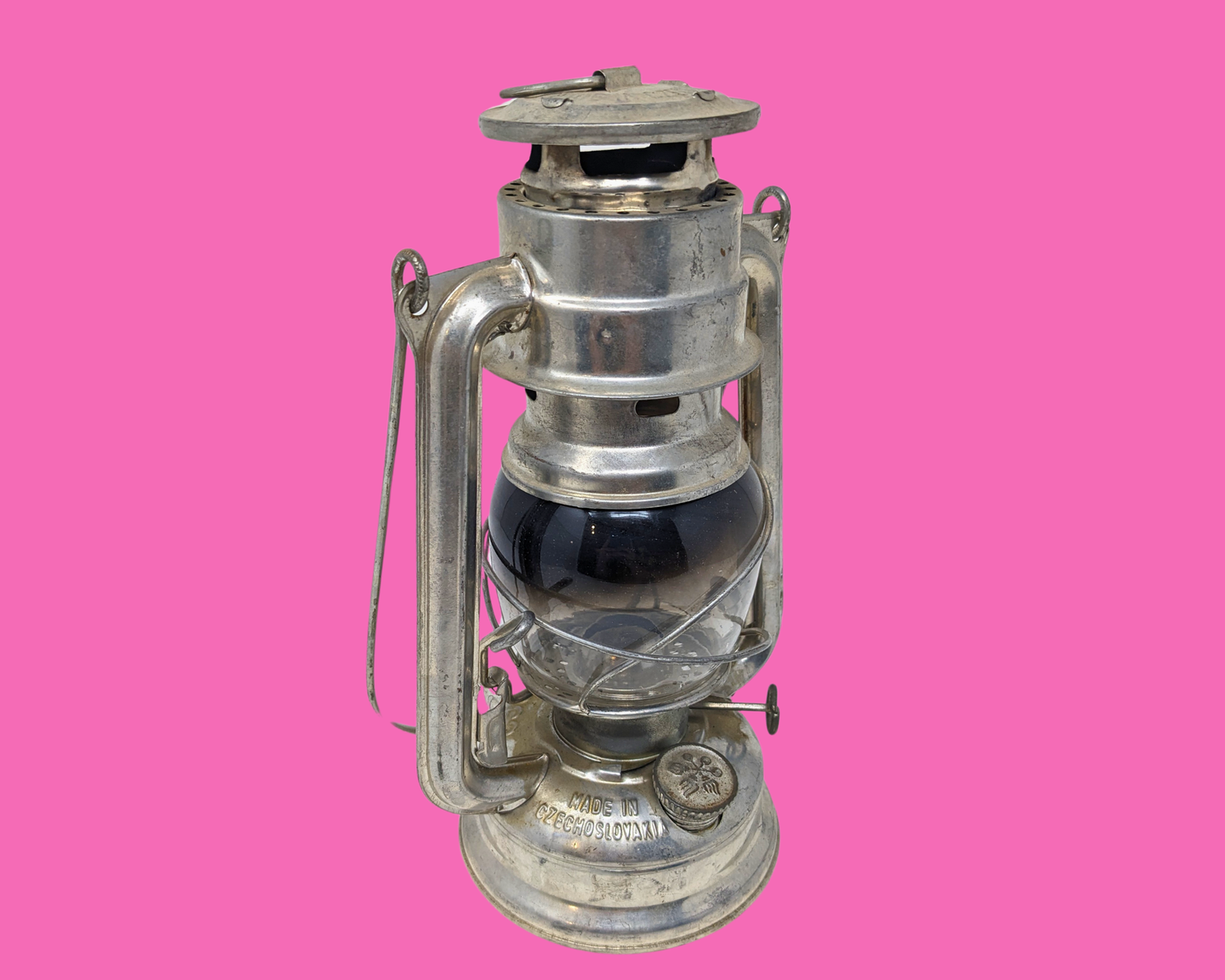 Vintage 1980's Camping Oil Lamp Made in Czechoslovakia
