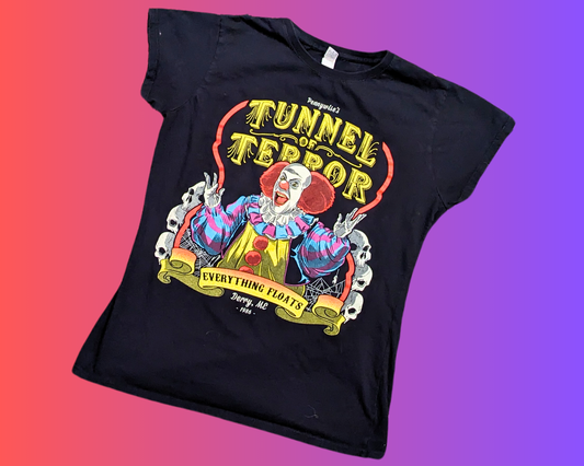 Y2K Pennywise Clown, Movie It T-Shirt Size L for Women