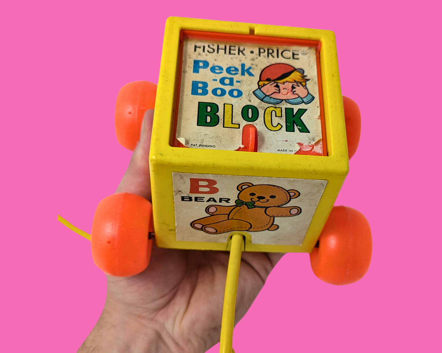 Jouet Fisher Price vintage 1970 : jeu de cache-cache