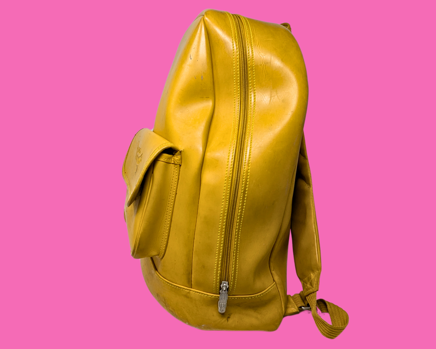 Sac à dos Dr. Martens en cuir jaune, style caoutchouc