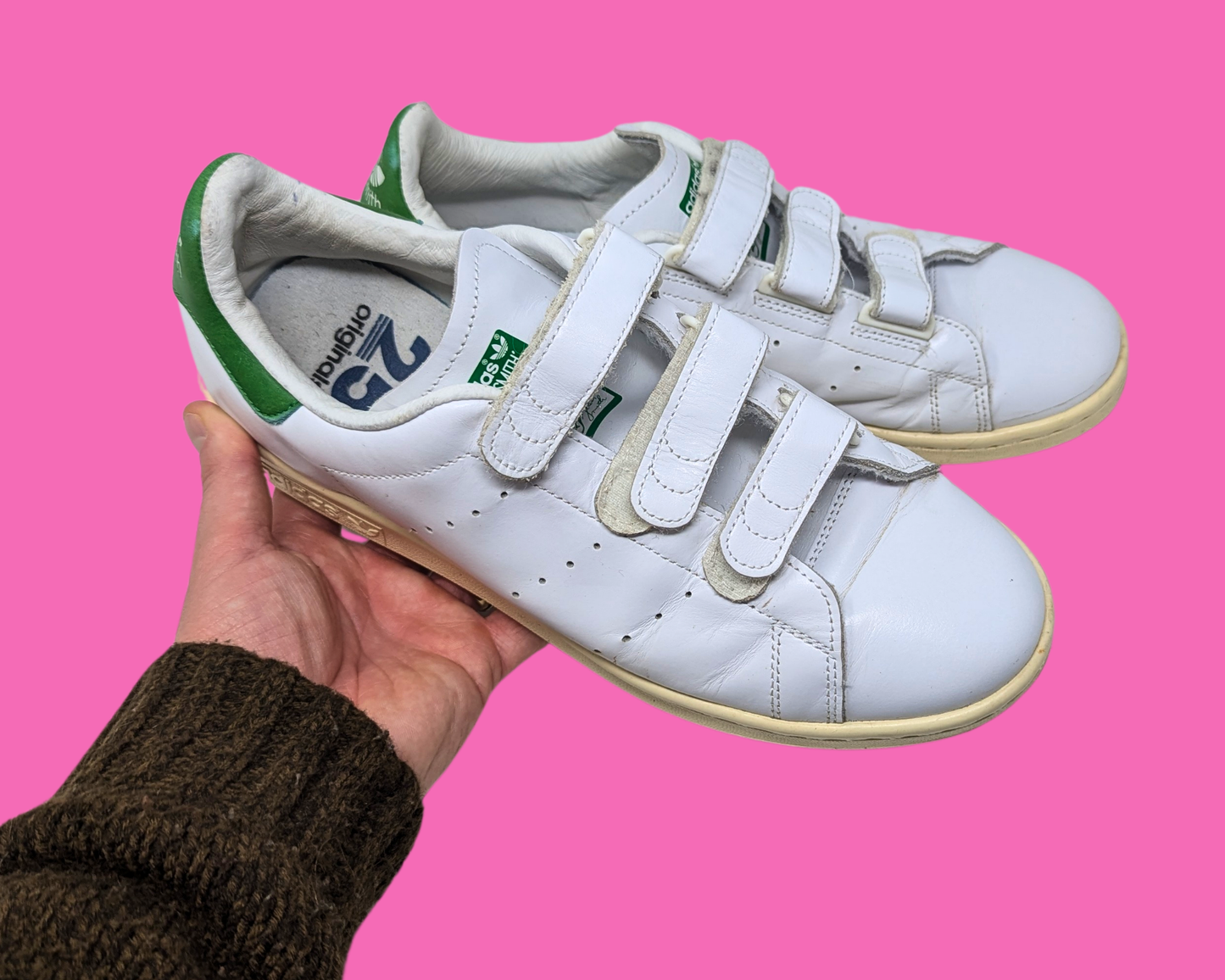 Chaussures Velcro Stan Smith Adidas pour hommes, taille US 9