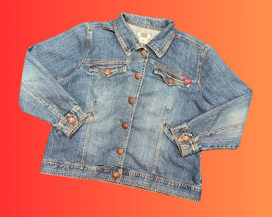 Handmade, Upcycled Stranger Things, Summer of '85 Denim Jacket Size 18 (XL)