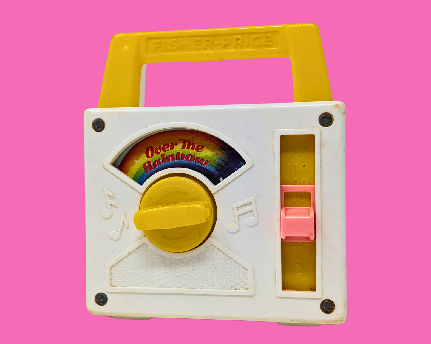 Boîte à musique Fisher Price vintage des années 1980 jouant Somewhere Over the Rainbow