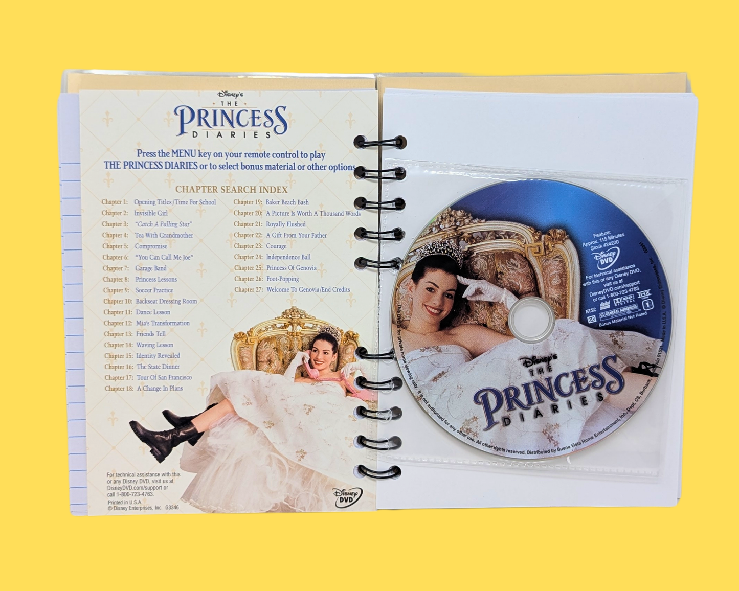 The Princess Diaries DVD Movie Notebook