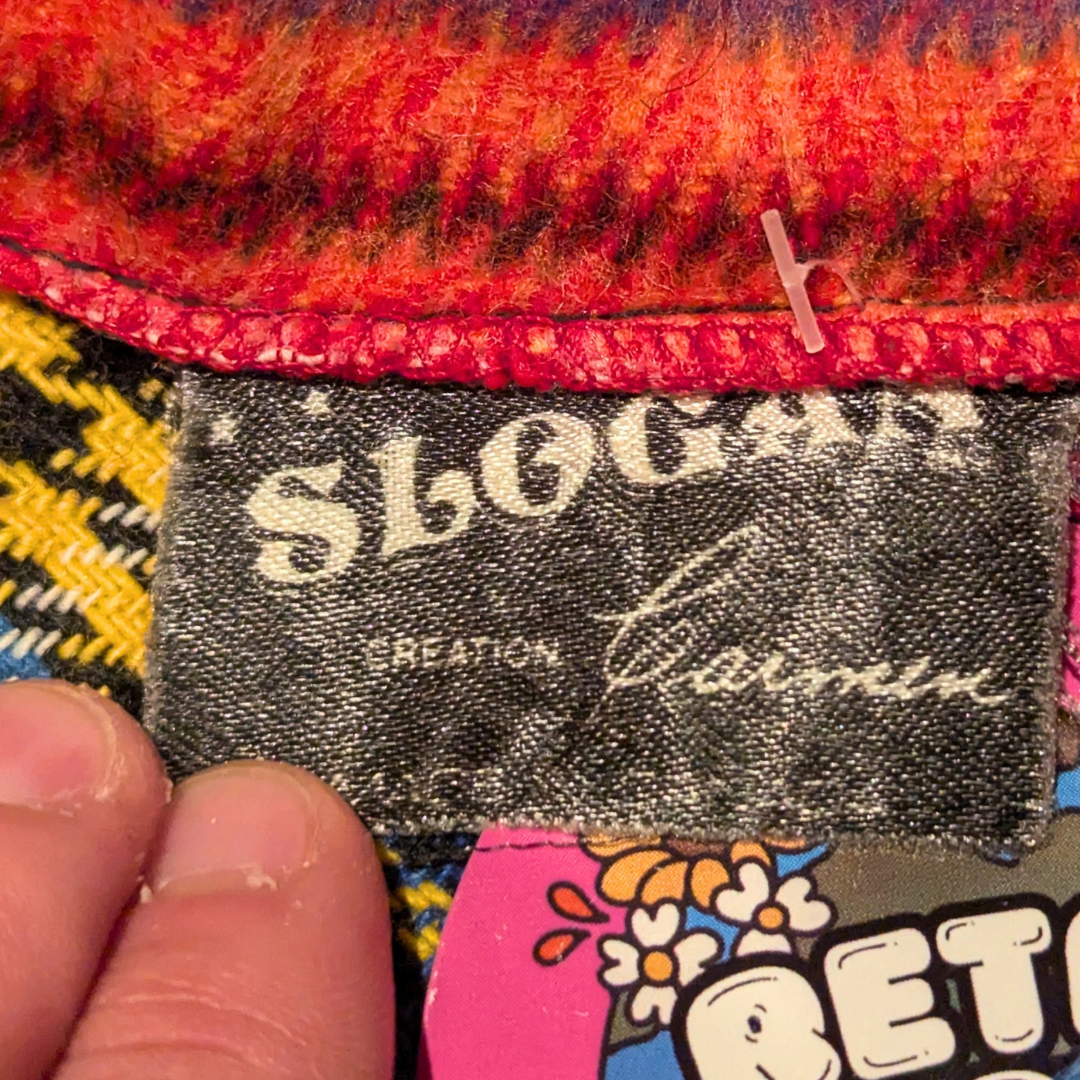 Vintage 1980's Colourful Plaid Jacket by Slogan Creation Carmen Size M