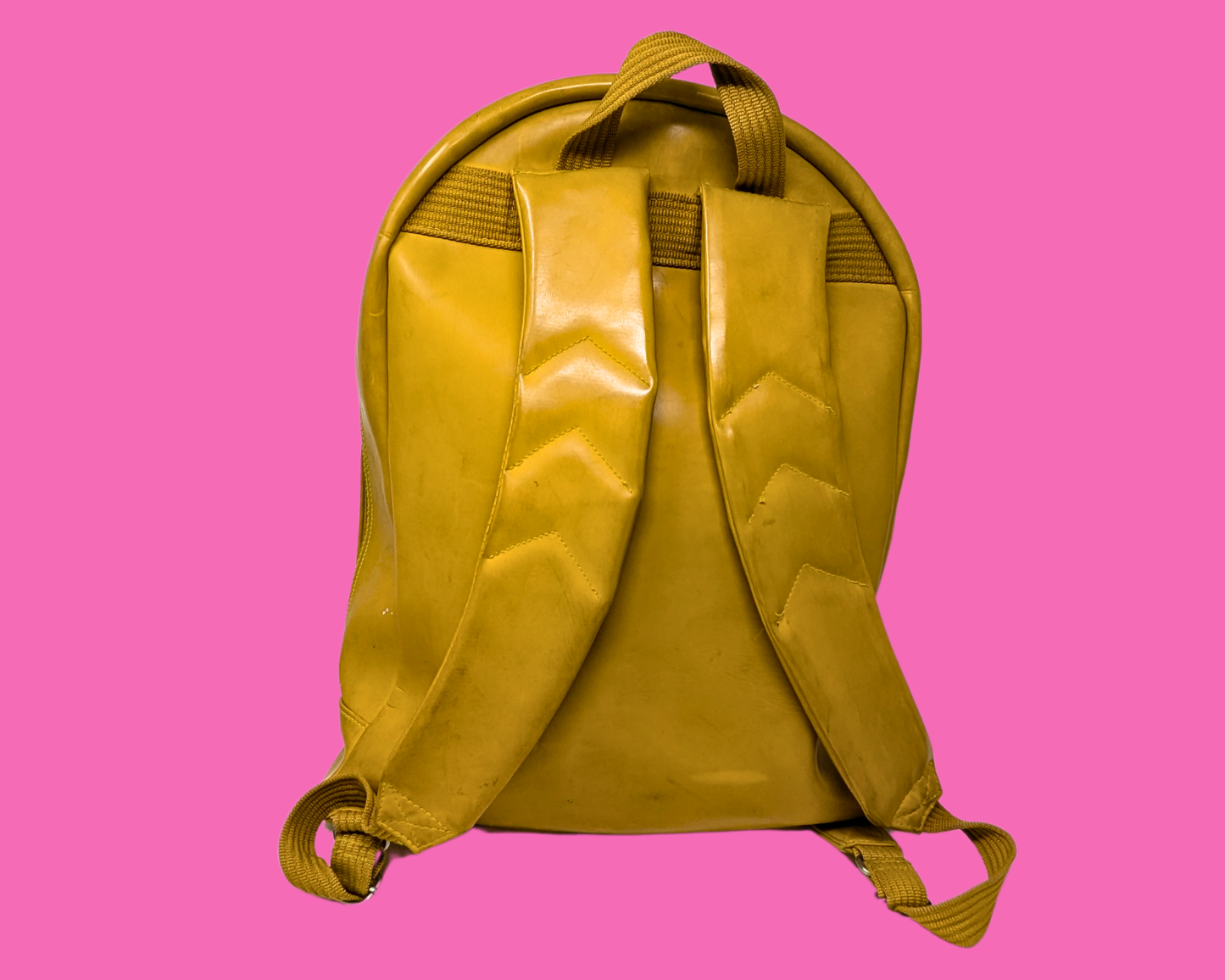 Sac à dos Dr. Martens en cuir jaune, style caoutchouc