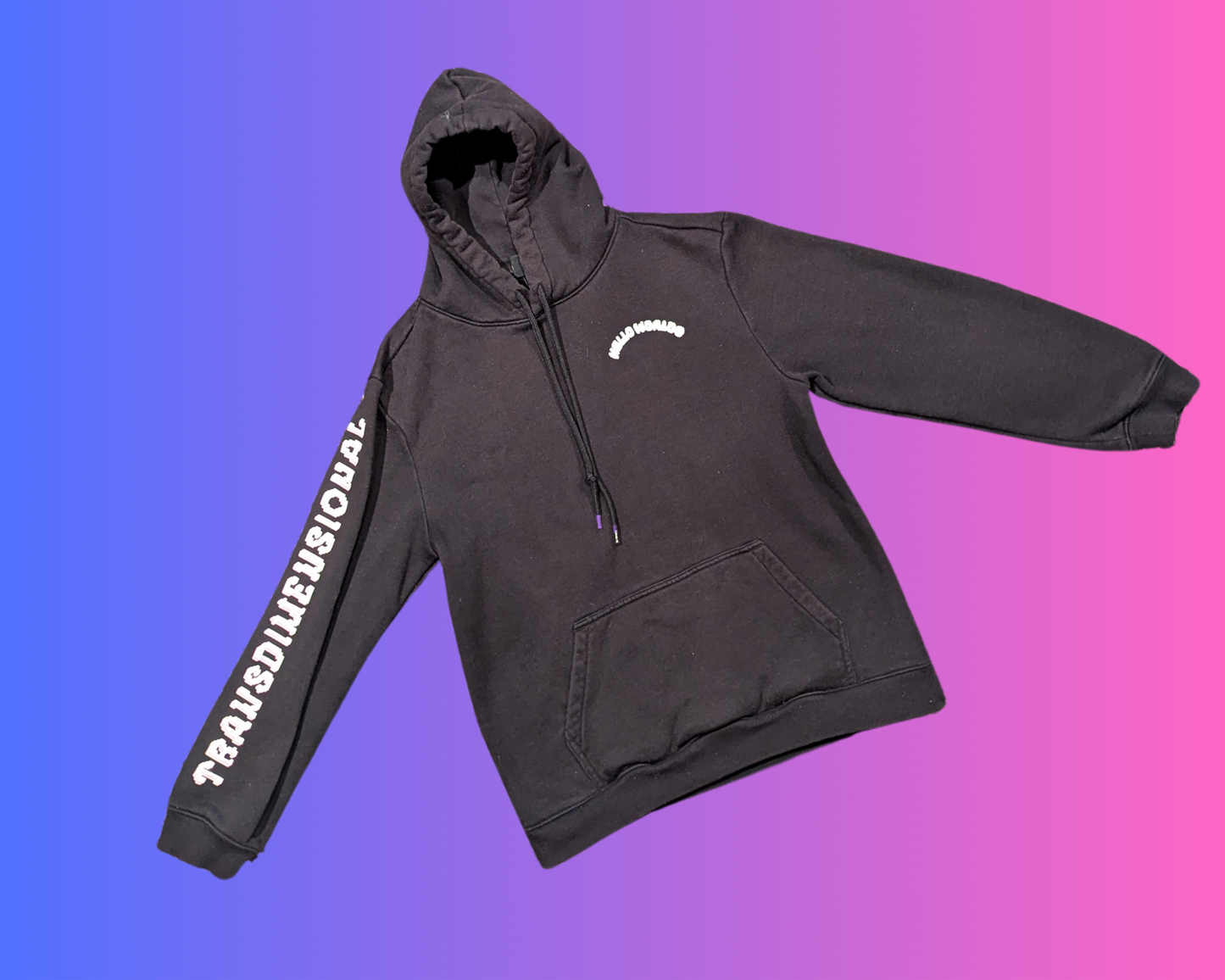 Sweat à capuche Y2K Hello World taille S
