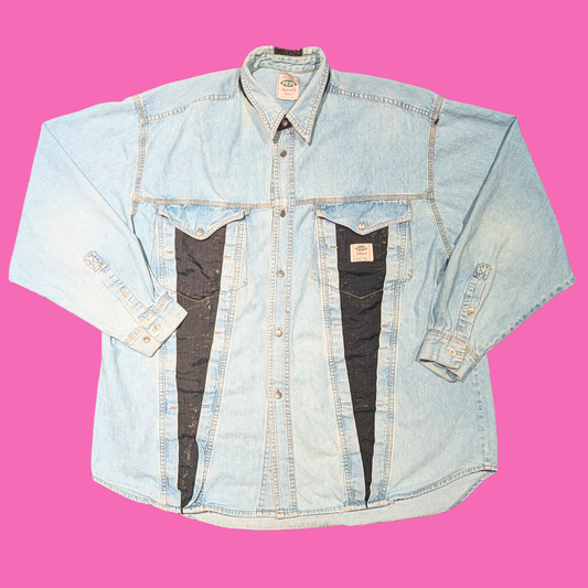 Vintage 1990's Pepe Jeans Denim Shirt Size L