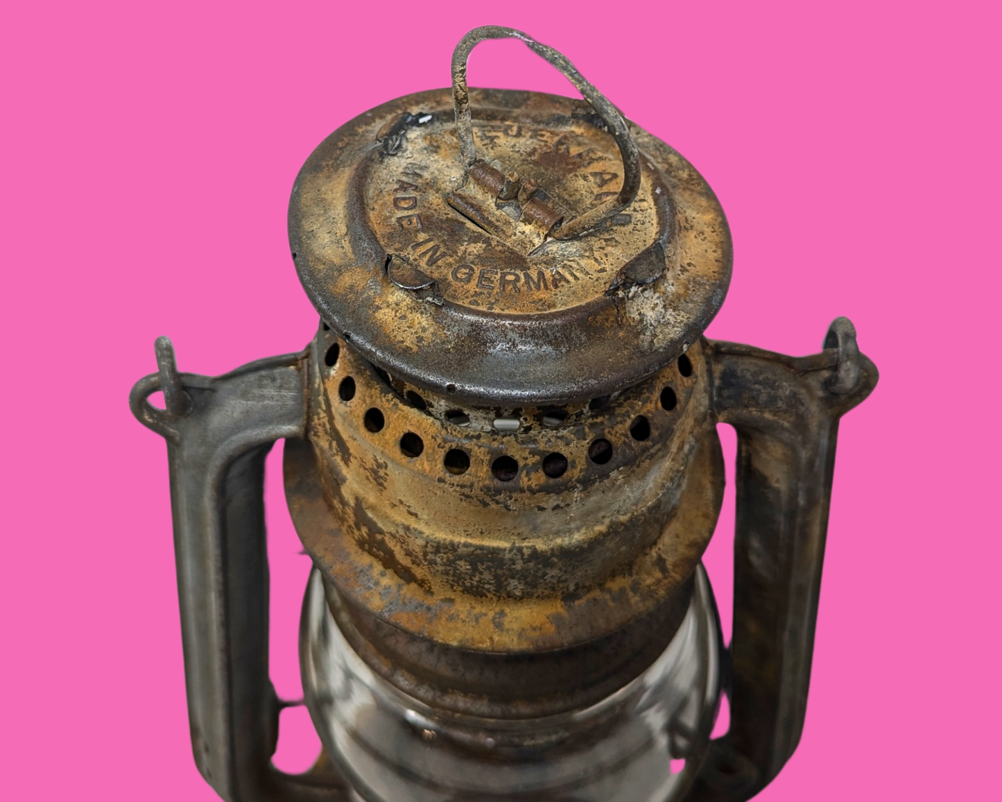 Antique Lantern, Oil Lamp Made in Germany
