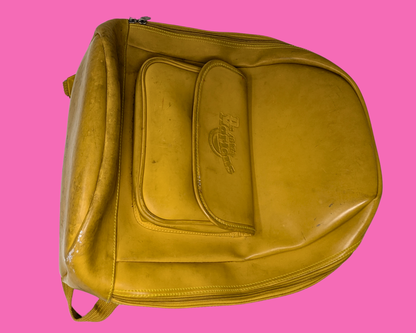 Sac à dos Dr. Martens en cuir jaune, style caoutchouc