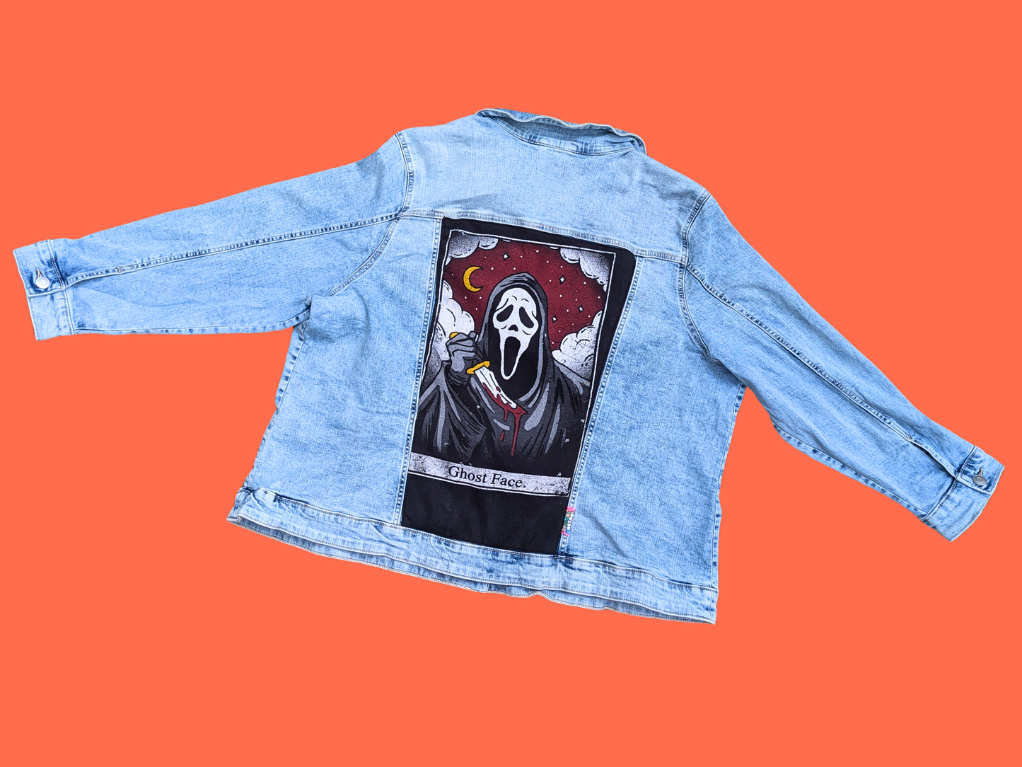 Veste Ghost Face faite main et recyclée, taille 3XL