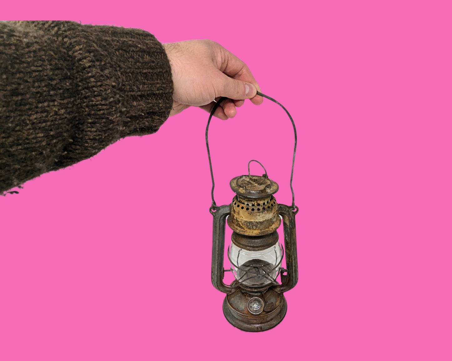 Antique Lantern, Oil Lamp Made in Germany