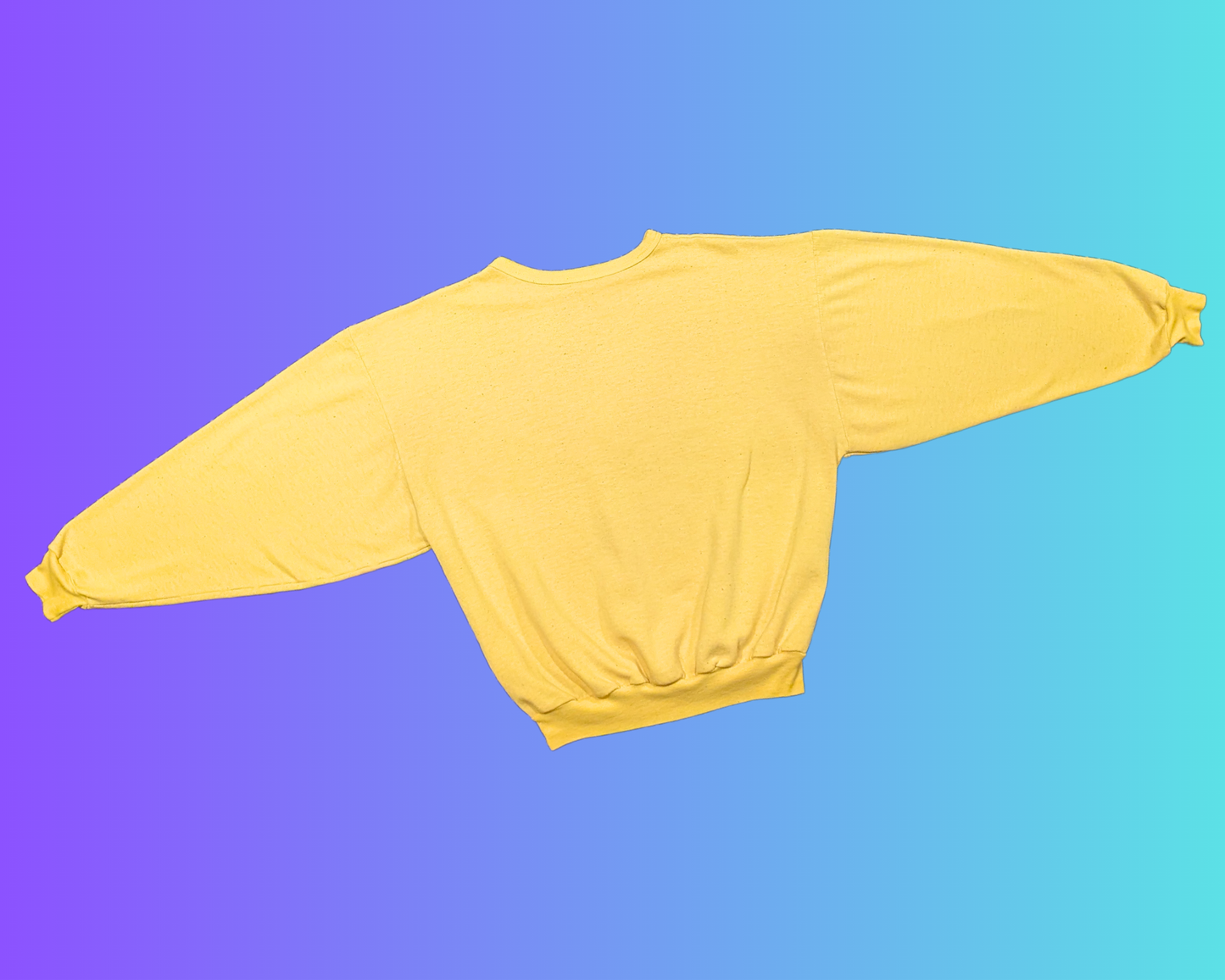 Vintage 1970's Yellow Fable de la Fontaine, Le Lion et La Souris, Crewneck Size S