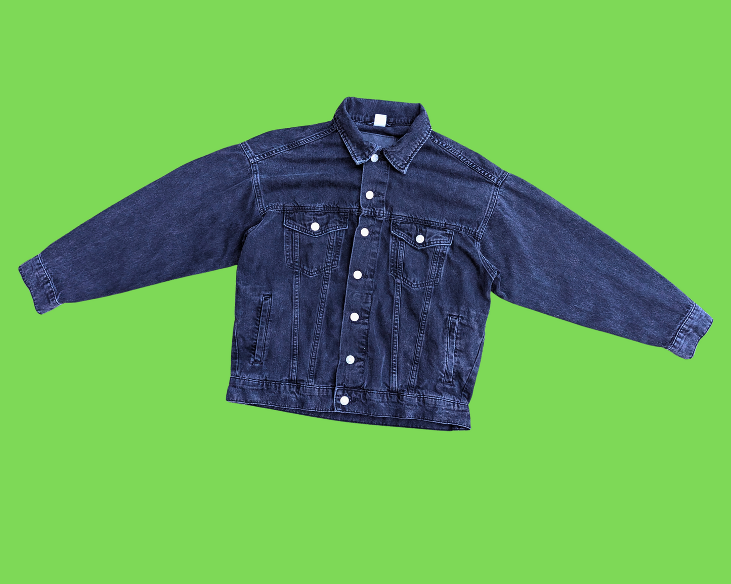 Veste en jean Michael Scott, fabriquée à la main et recyclée, taille XS (convient plutôt à une taille ML)