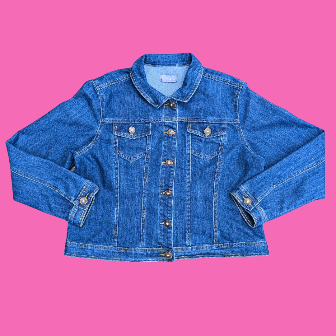 The Beatles, Abbey Road Upcycled T-Shirt Denim Jacket Size L