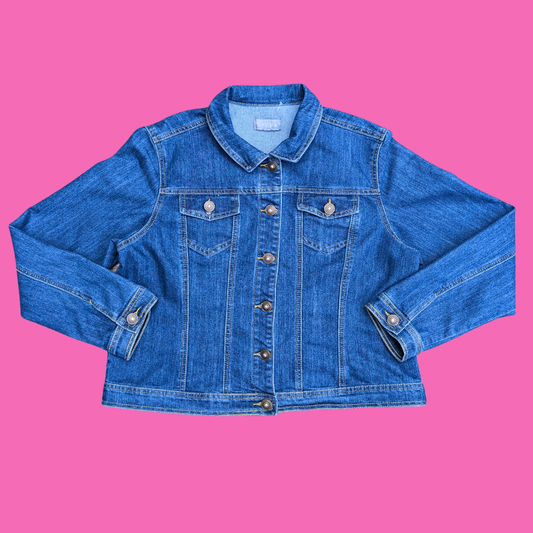 The Beatles, Abbey Road Upcycled T-Shirt Denim Jacket Size L