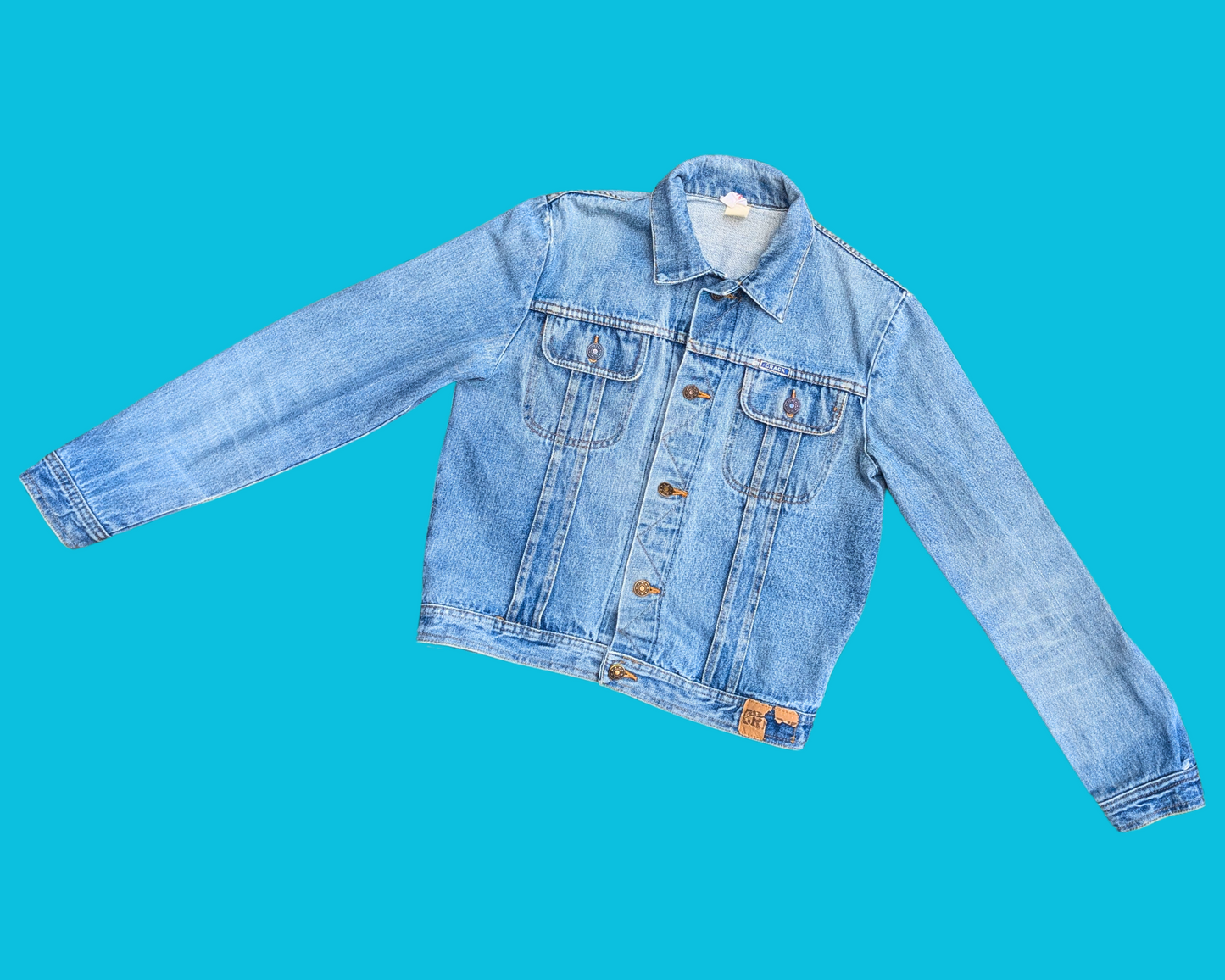 Handmade, Upcycled Nightmare Before Christmas Denim Jacket Size S