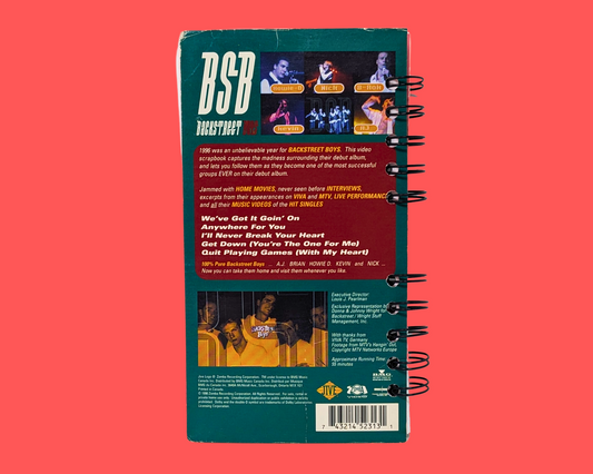 Carnet de notes VHS des Backstreet Boys, les vidéos