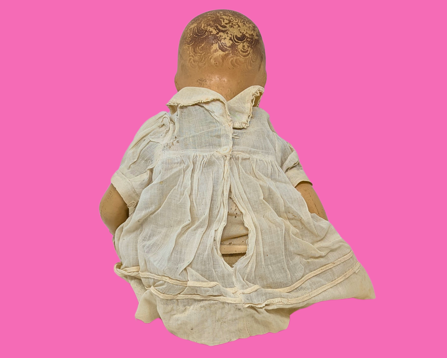 Poupée effrayante vintage des années 1920 par A Reliable Doll, fabriquée au Canada