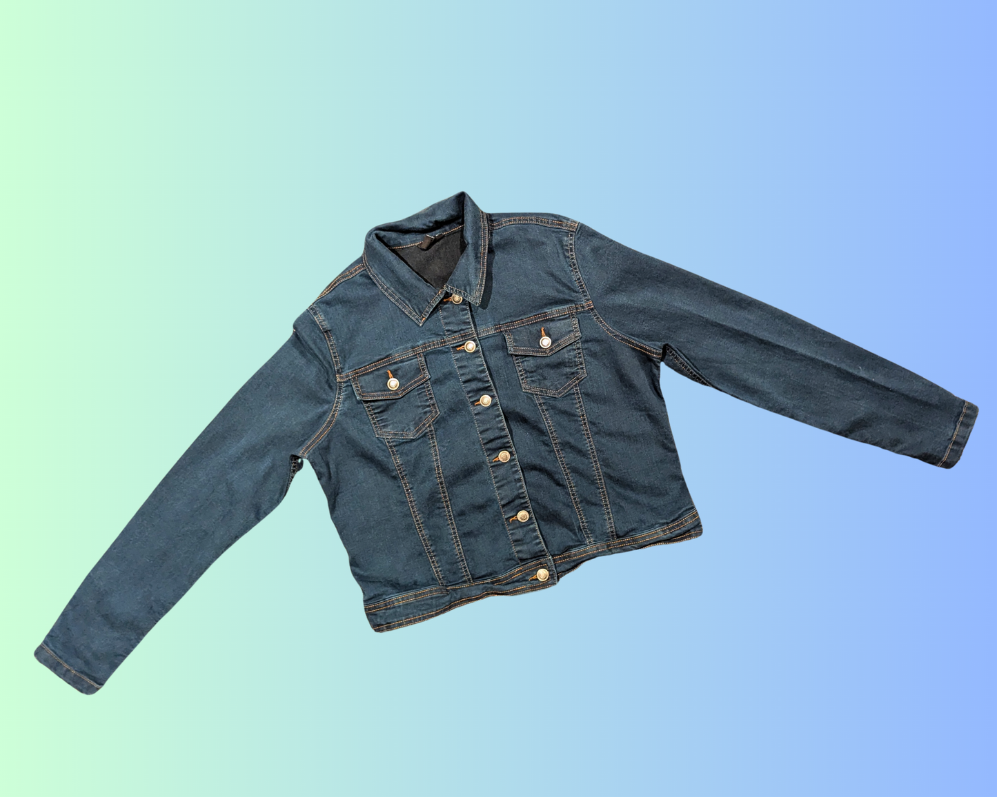 Handmade, Upcycled Red Hot Chilli Peppers Denim Jacket Size L