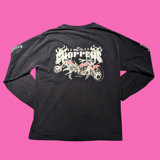 Y2K Orange Country Choppers Long Sleeves Shirt Size L