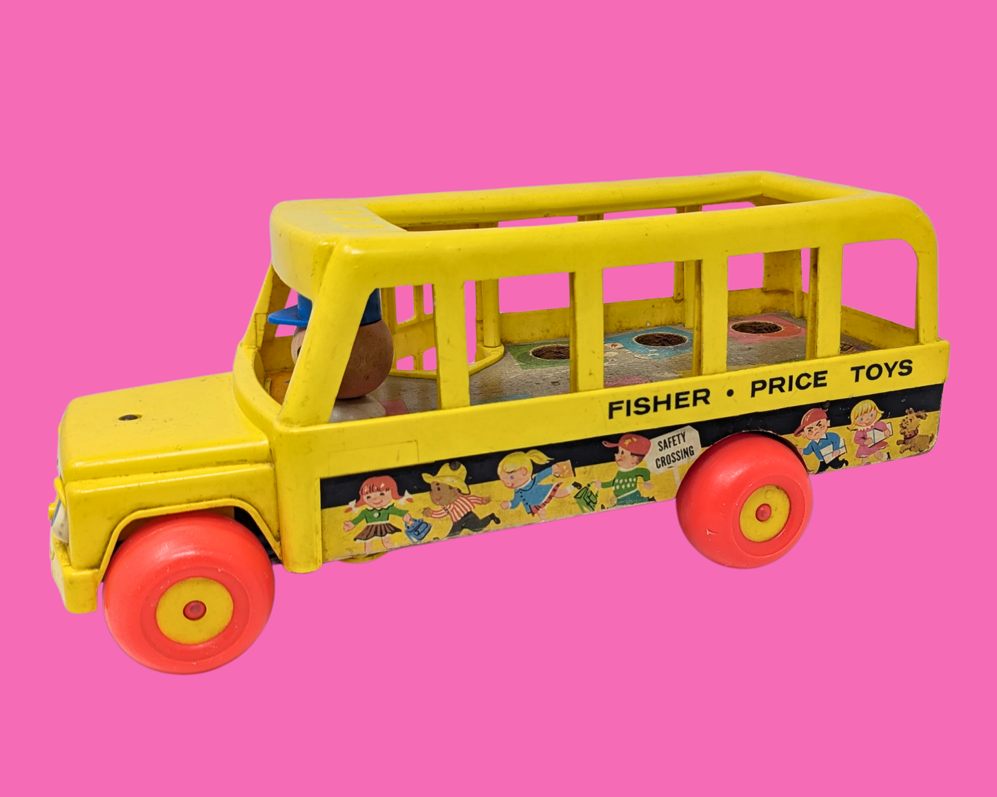 Vintage 1965 Fisher Price Bus Toy