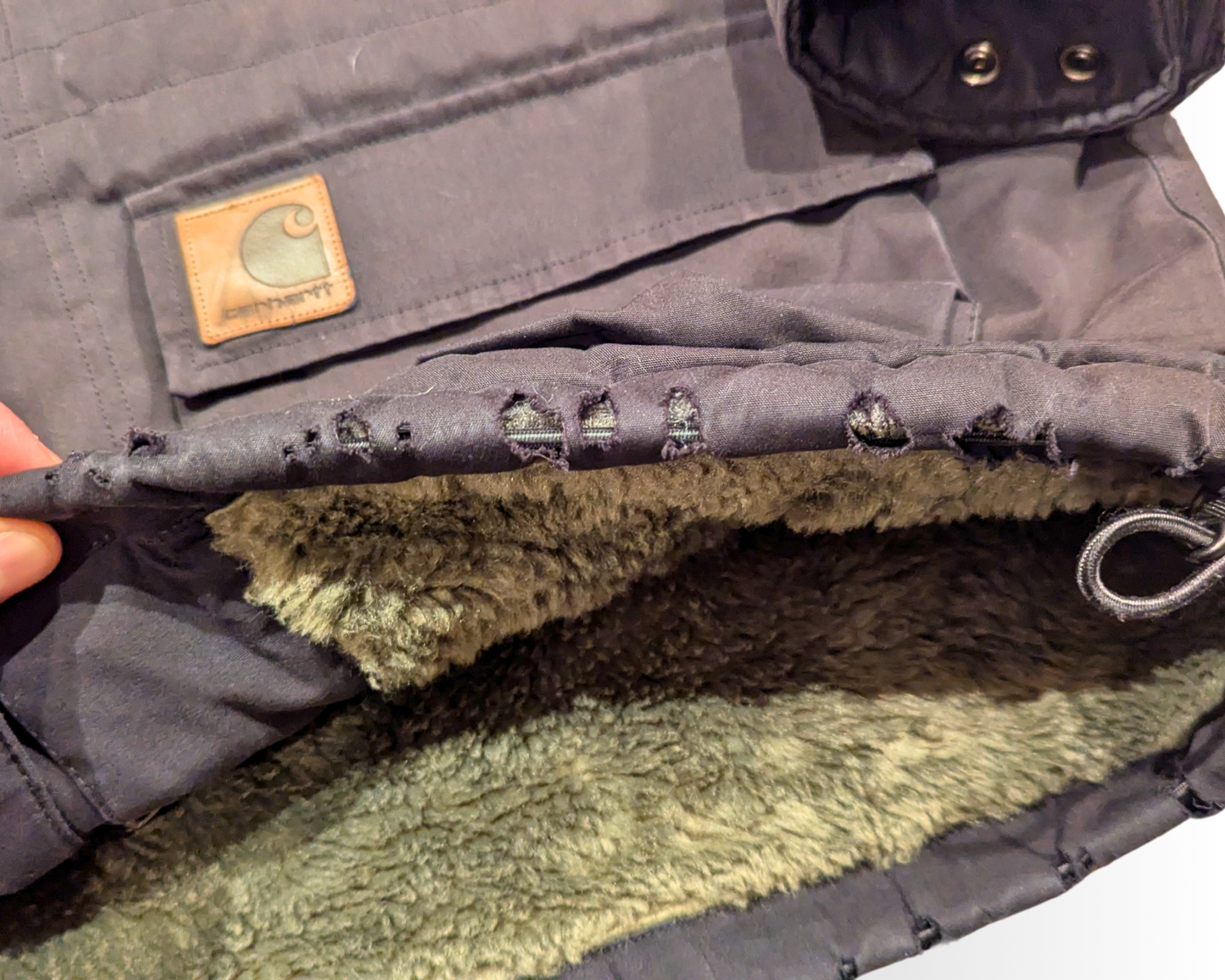 Veste Carhartt noire Y2K avec capuche, taille L