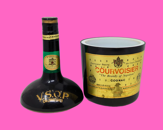 Seau à glace en plastique + pince à glace, modèle Cognac Courvoisier The Brandy of Napoleon, années 1980