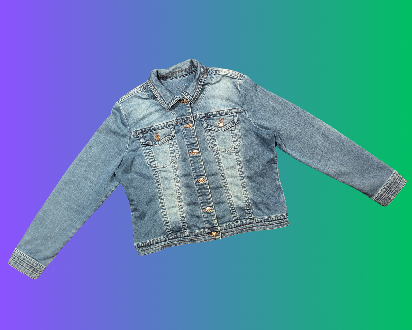 Handmade, Upcycled Whitney Houston Denim Jacket Size XL