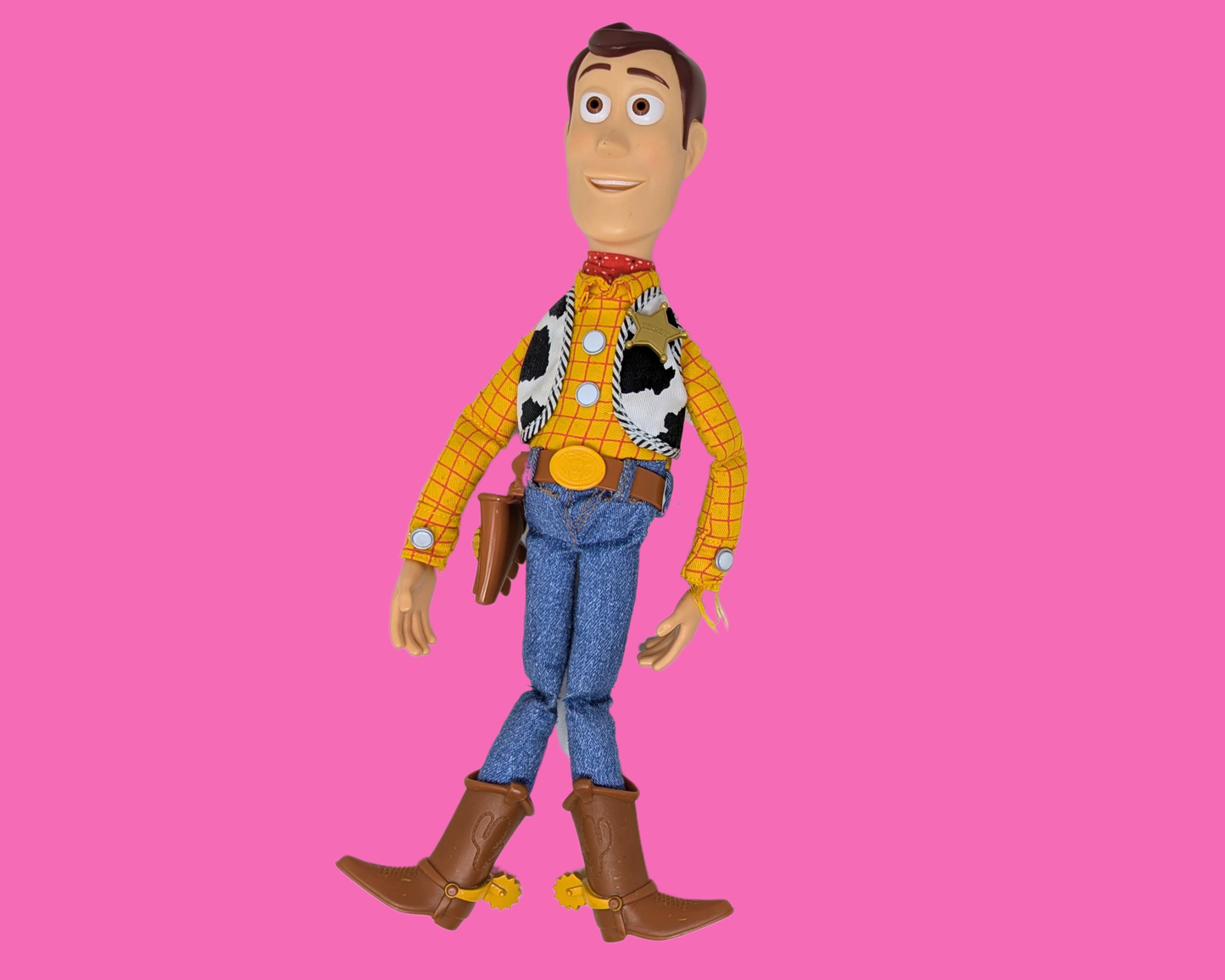 Figurine Woody Toy Story des années 1990, sans chapeau, parlant français
