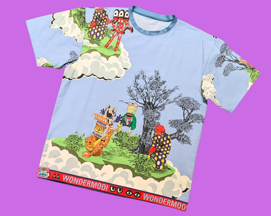 Handmade, Upcycled IKEA Walter Van Beirendonck, Wondermooi Bedsheet T-Shirt Size M