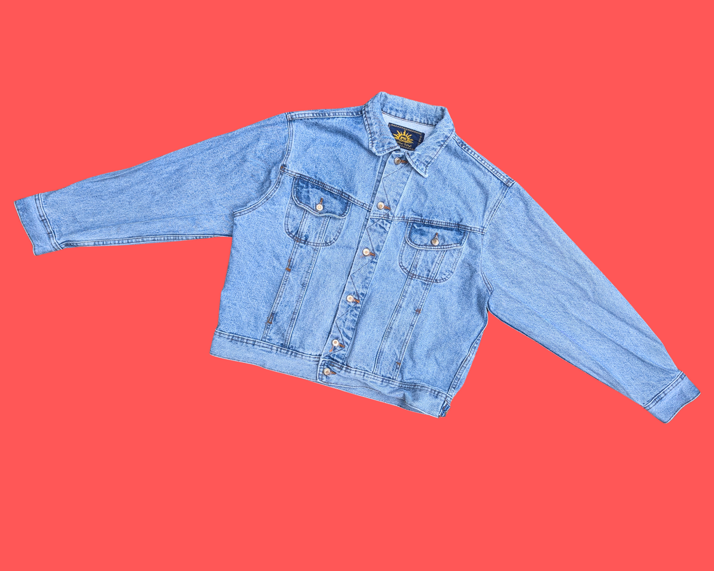 Veste en jean Slipknot faite à la main et recyclée, taille M