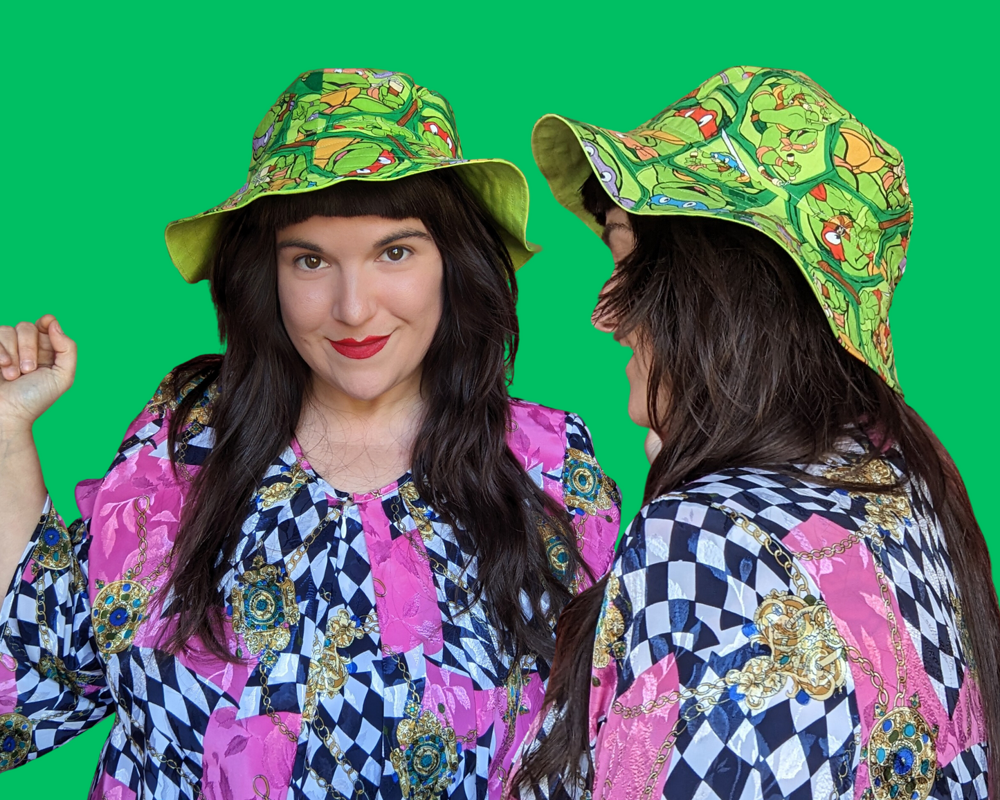 Chapeaux de seau fabriqués sur commande fabriqués à partir de tissus vintage et de chutes de draps pour adolescents/adultes