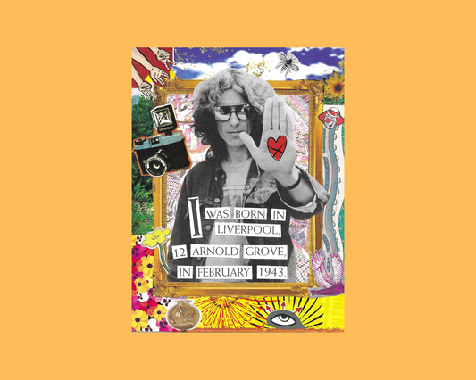 Impression d'un collage fait main de George Harrison