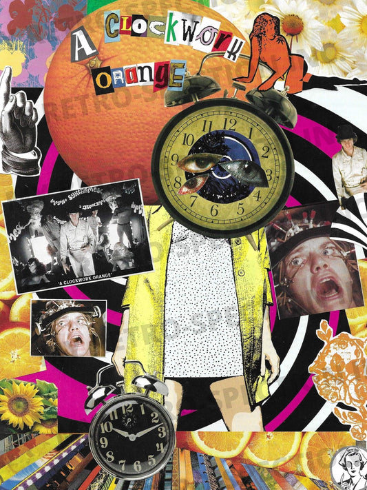 Impression d'un collage fait main d'Orange mécanique