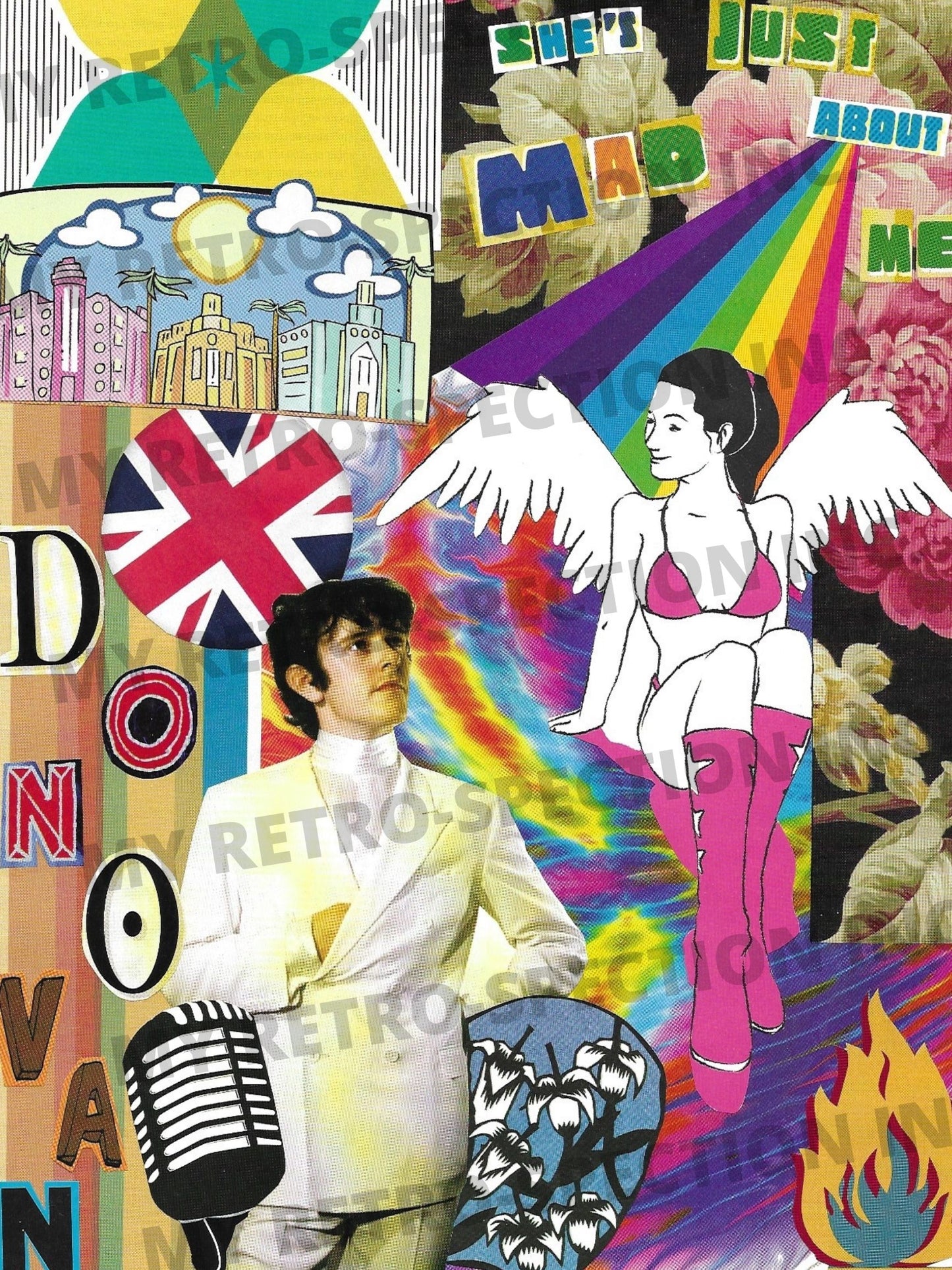 Print of Handmade Collage of Donovan