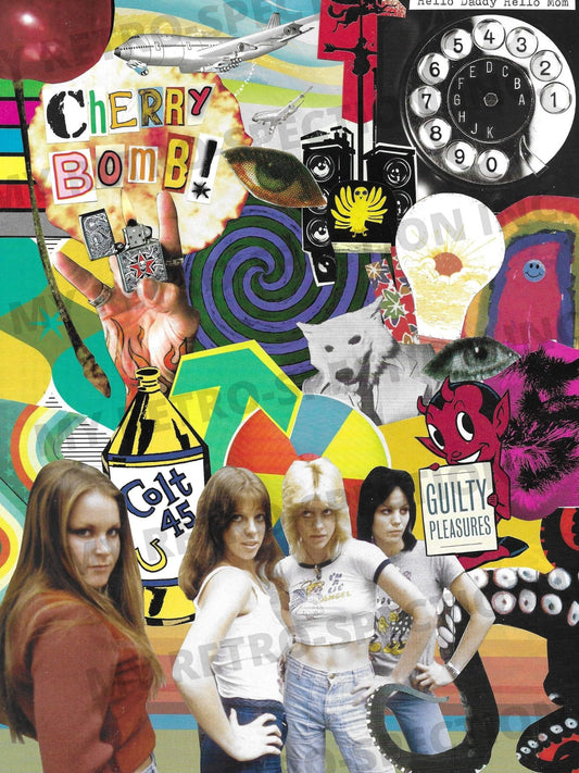 Print of Handmade Collage of The Runaways