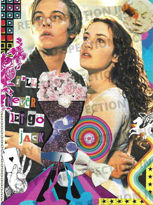 Print of Handmade Collage of Titanic