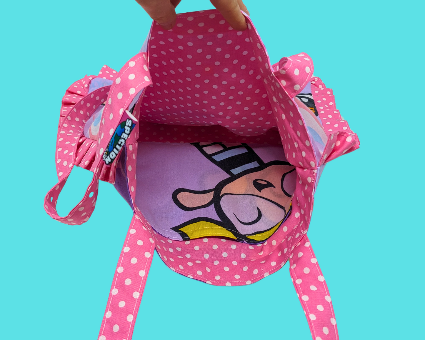 Handmade, Upcycled Y2K Powerpuff Girls Bedsheet Tote Bag